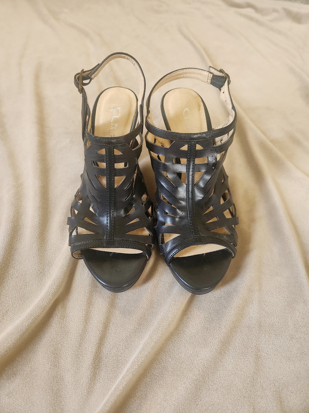 Women’s Coffee Brown Strappy Cutout Heels